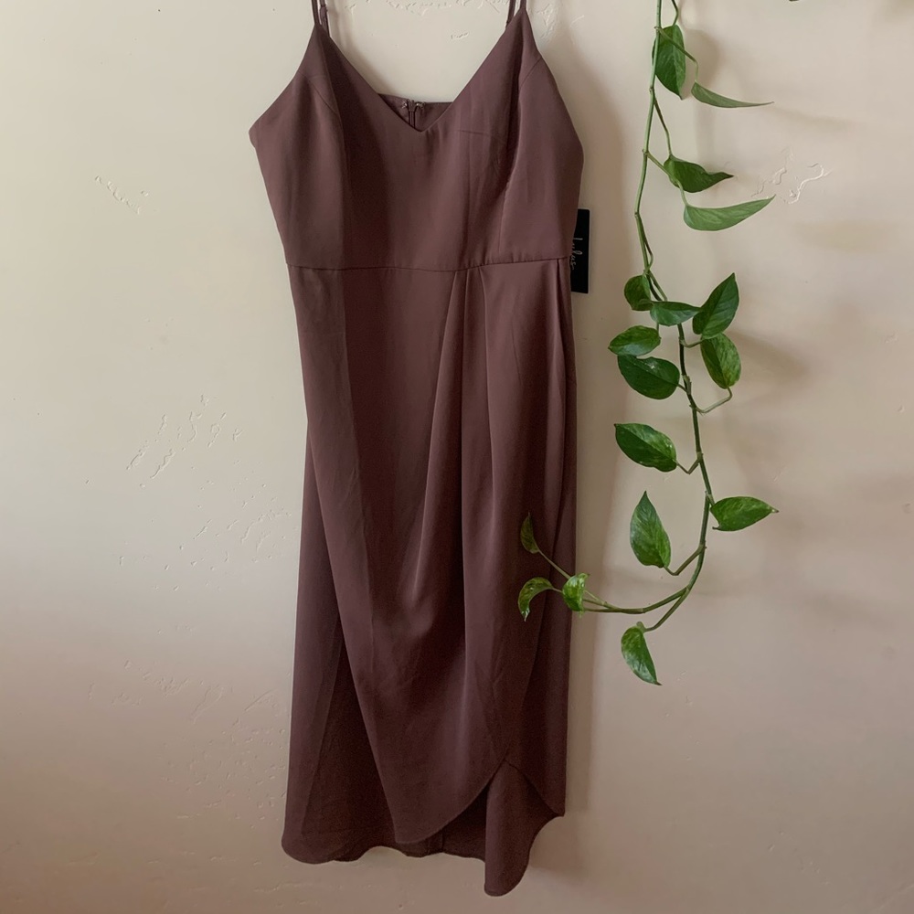 Reinette mauve purple midi dress